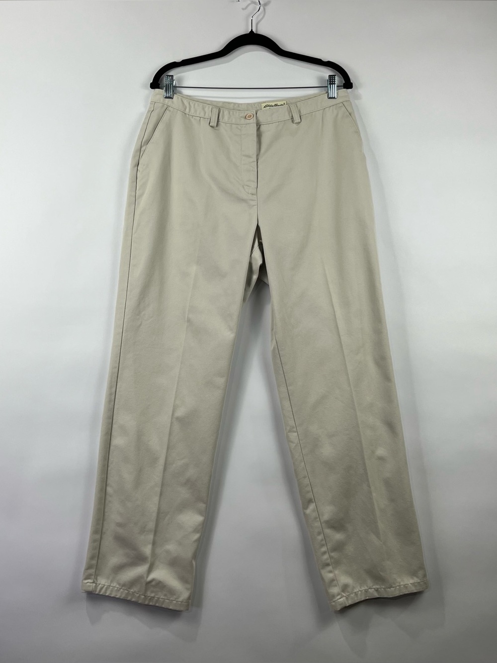 Eddie Bauer 100% Cotton Straight Leg Chino Pants Classic Casual Size 14